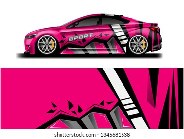 Racing car decal wrap vector designs. Truck and cargo van decal, company , rally, drift . Eps 10 