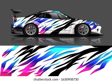 Racing car decal wrap vector designs