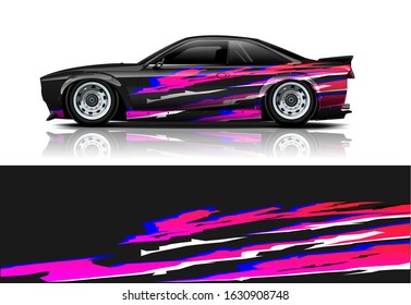 Racing car decal wrap vector designs