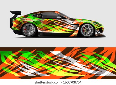 Racing car decal wrap vector designs