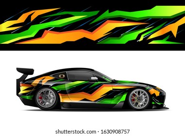 Racing car decal wrap vector designs