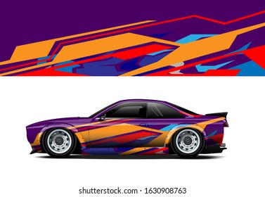 Racing car decal wrap vector designs
