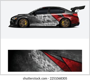 Racing car decal wrap vector designs, sport car wrap design