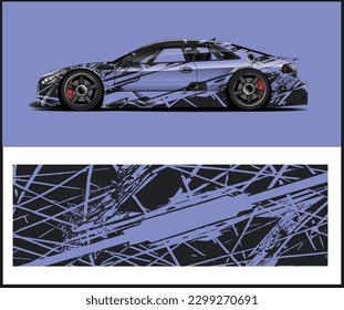 Racing car decal wrap vector designs, sport car wrap design