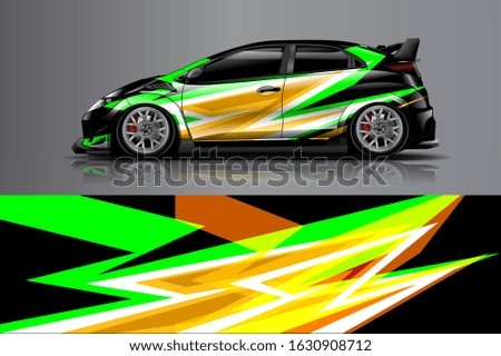 Racing car decal wrap vector designs