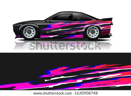 Racing car decal wrap vector designs