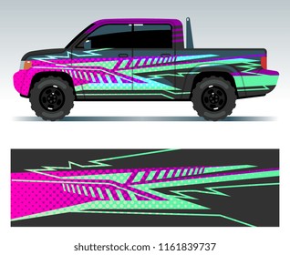 Racing car decals. Sport vehicle vinyl stickers vector set. Vinyl decal sticker for car decoration illustration
