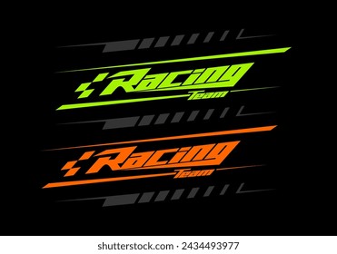 Racing Car decals for tuning.Sports stripes, car stickers black color.