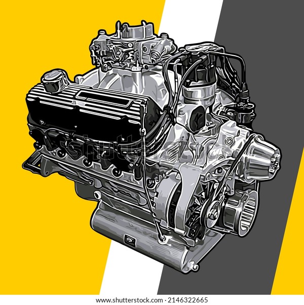  racing car engine
vector template