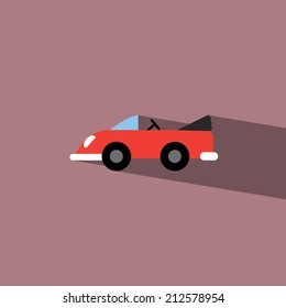 Racing car flat icon  vector illustration eps10  