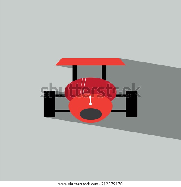 Racing car\
flat icon  vector illustration eps10 \

