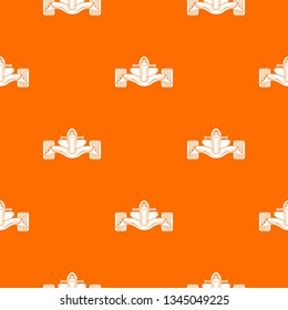 Racing car formula pattern vector orange for any web design best