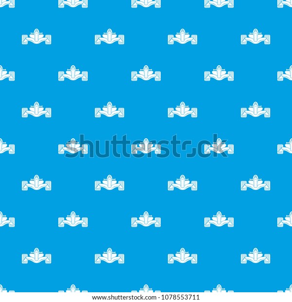 Racing car formula pattern vector seamless blue
repeat for any use
