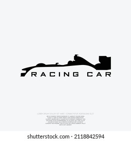 Rennwagen und Formel-Rennen Silhouette-Design-Vektorgrafik für Ihre Illustration