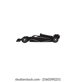 Racing car and formula race silhouette design vector illustration