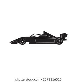 Racing car and formula race template and silhouette design vector illustration 