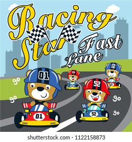 racing car formula vector cartoon 