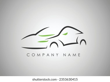 Racing Car Garage Premium Concept Logo Design