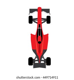 Racing Car Graphic Design, Vector Illustration, Top View