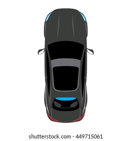 Racing car graphic design, Vector illustration, top view