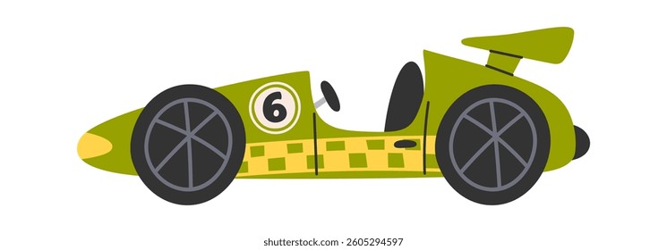 Racing car hand-drawn doodle drawing