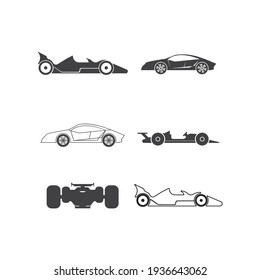 Racing car icon. Simple illustration of racing car vector icon for web