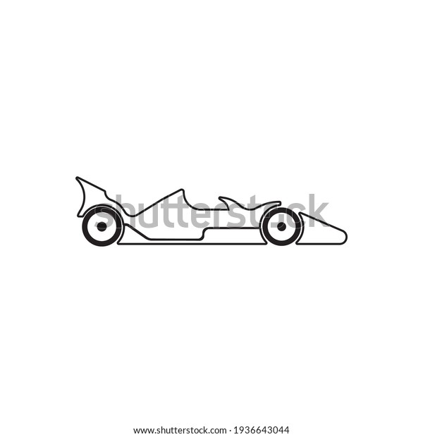 Racing car icon. Simple illustration of racing car\
vector icon for web