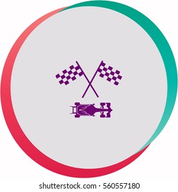 Racing car  icon. Vector design.