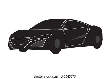 Racing car icon vector illustration logo design
