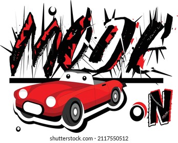 racing car illustration vector design