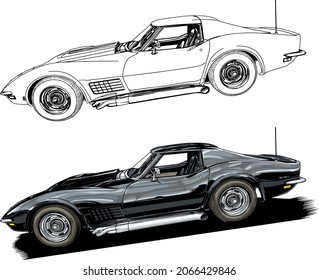racing car isolated on white background. vector illustration.