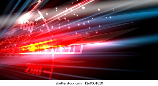 Racing Car Light In Motion Vector Background