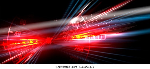 Racing car light in motion vector background