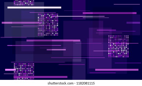 Racing Car Lights Night Life, Speed Lines, Neon IT, Hi Tech Vector Texture. Modern Internet Technology Geometric Polygon Pattern. Night City, Moving Car Lights, Neon IT Futuristic Hi Tech Background