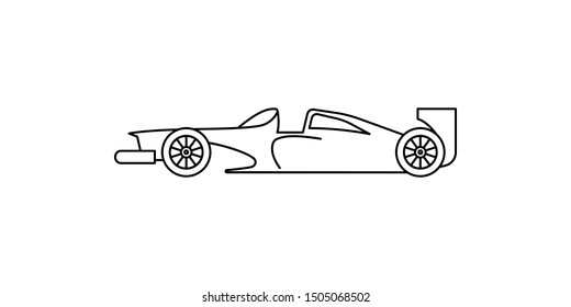 racing car line illustration. Element of car