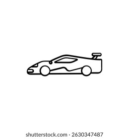 Racing Car Line Style Icon Design
