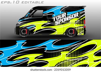  racing car livery sticker wrap vector design