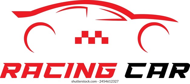 racing car logo, Automotive logo design vector, Racing logo design. 