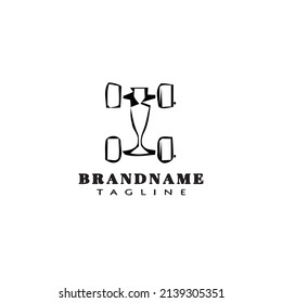 plantilla de diseño de iconos de logotipo de coches de carreras ilustración vectorial moderna