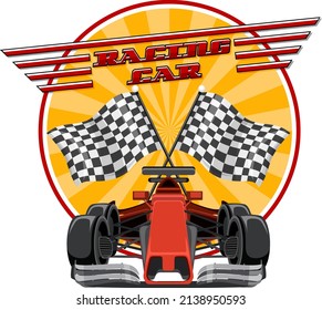 Racing Car Logo Racing Car On Stock Vector (Royalty Free) 2138950593 ...