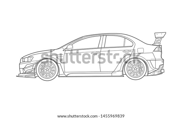 racing car\
modification tuning vector\
illustration