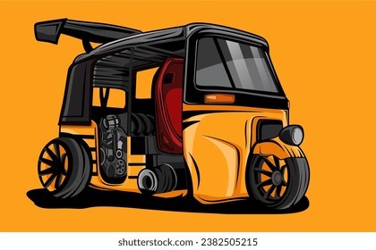 Racing car modification vector design