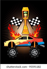 Racing Car Motif