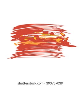 racing car motion.  Vector illustration