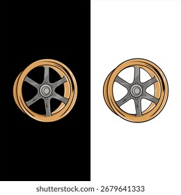 design de vetor de jante de carro de corrida