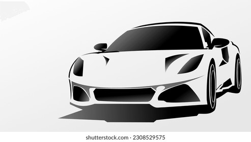 racing car silhouette illustration vector design