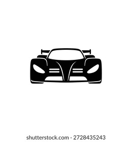 Rennwagen Silhouette Vektor Stil auf transparentem Hintergrund 