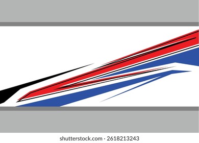 Racing Car and sport car branding with racing wrap decal or livery design.  Editable vector template EPS 10