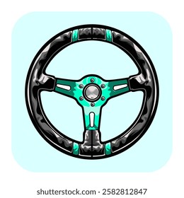 Racing Car Steering Wheel Vector Design Illustrator