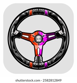 Racing Car Steering Wheel Vector Design Illustrator